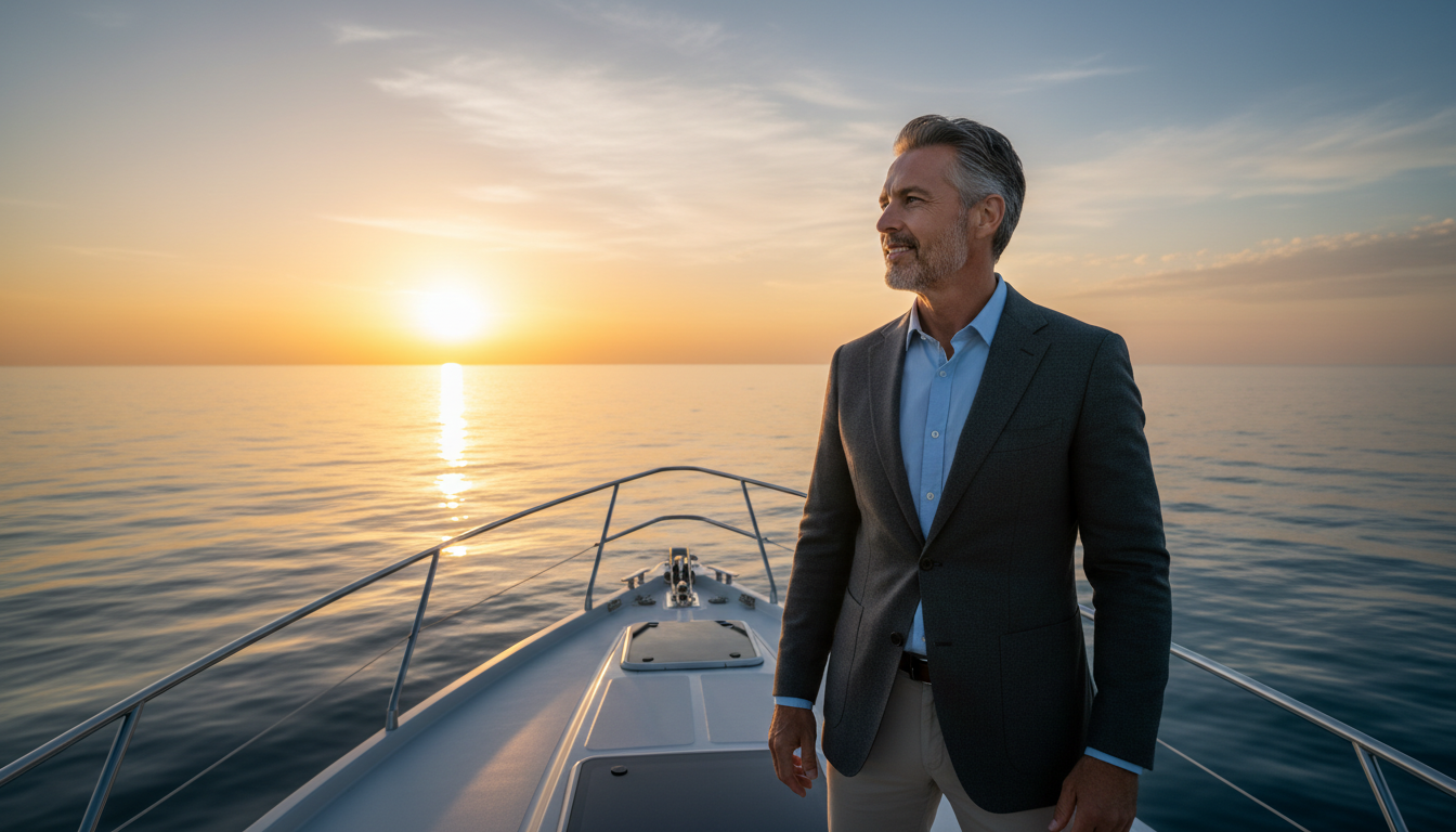 Confident leader heading into the horizon